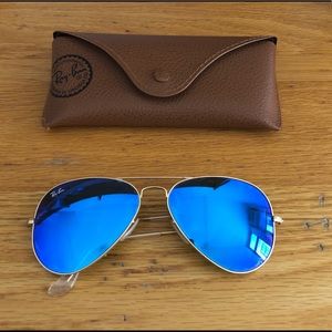 Ray-Ban Aviator Flash Blue Lenses